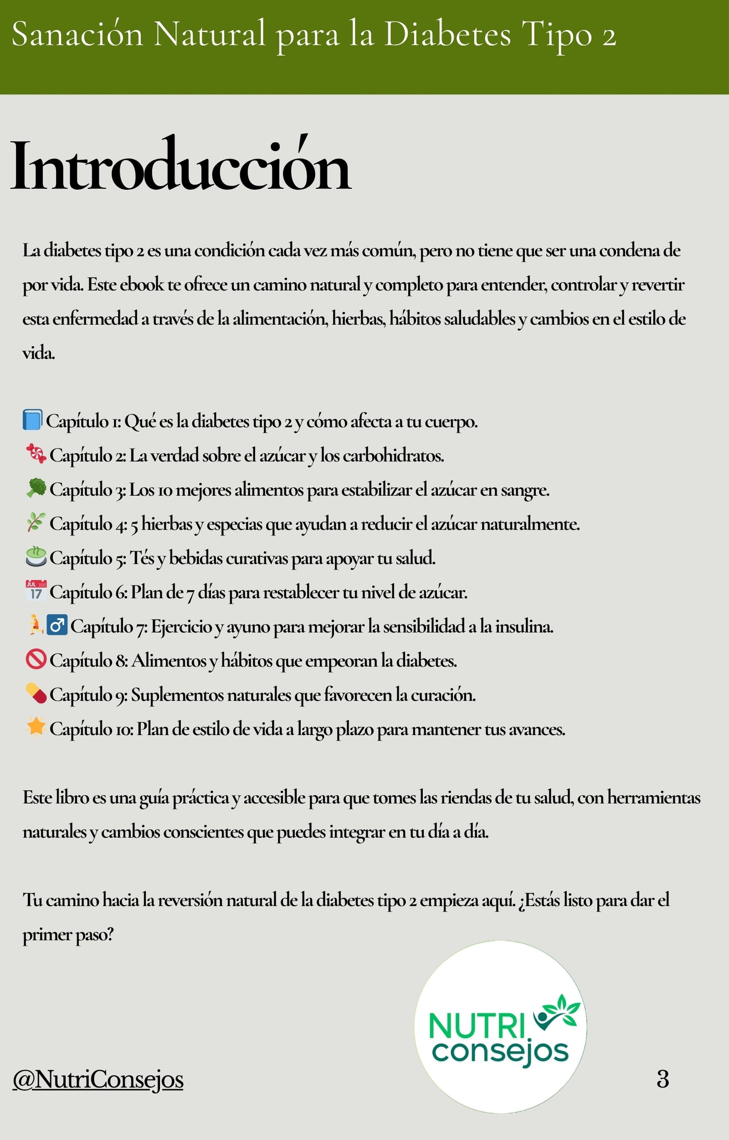 Sanación Natural para la Diabetes Tipo 2 – Alimentos, Plantas y Cambios que Restauran tu Salud (ebook)
