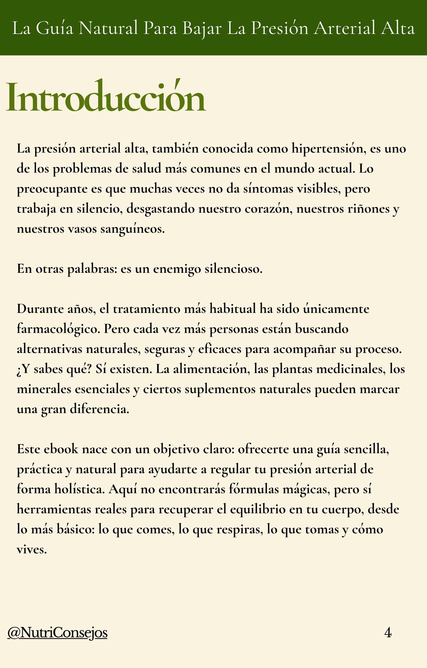 La Guía Natural Para Bajar La Presión Arterial Alta (ebook)