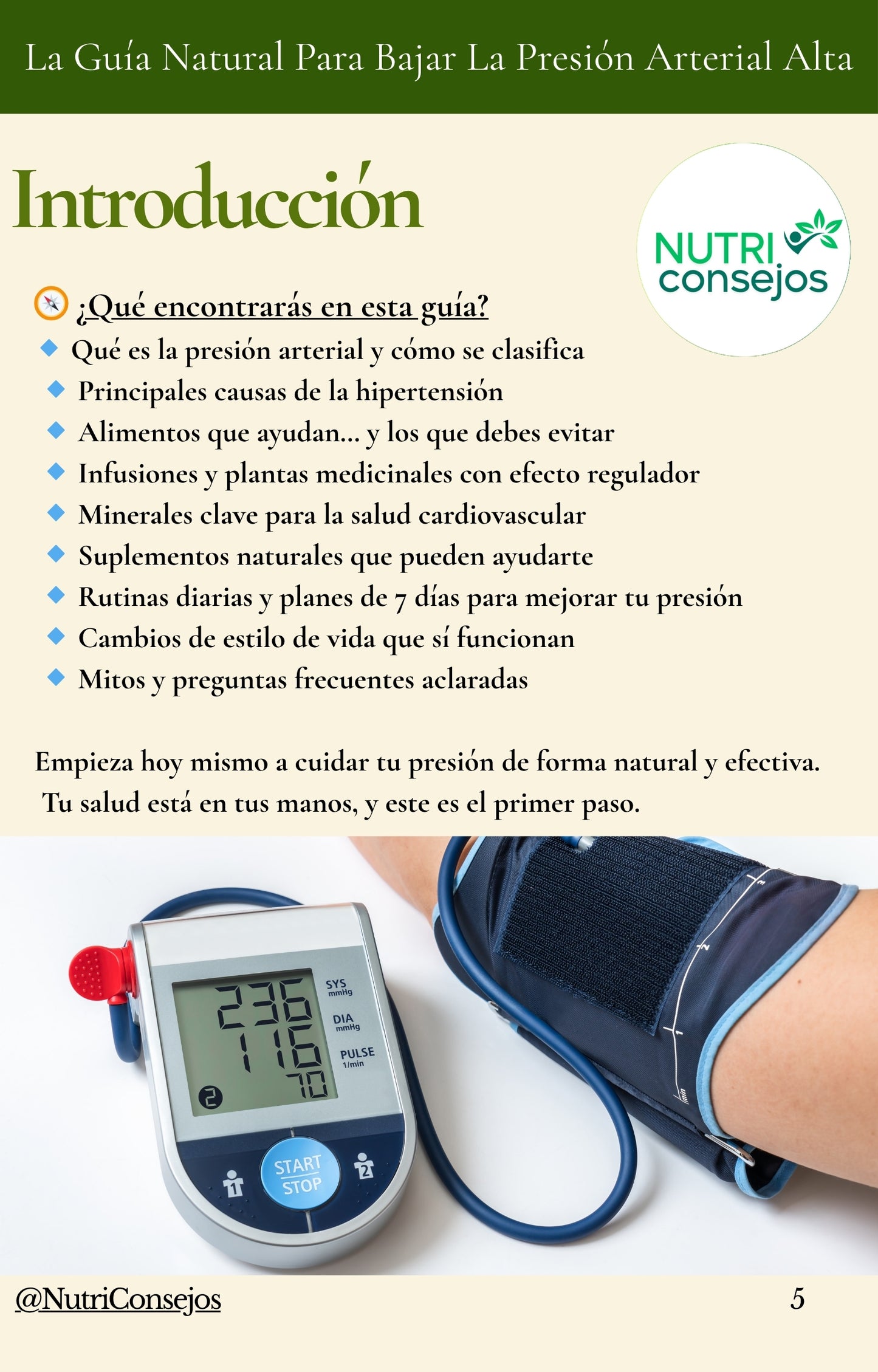 La Guía Natural Para Bajar La Presión Arterial Alta (ebook)